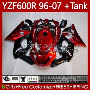Bodys Kit för Yamaha Thundercat YZF600R YZF R YZF600 R CC R Bodywork No YZF600 R CC OEM Fairing Pearl Red Blk