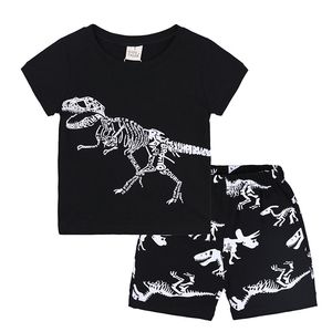 Saileroad Dzieci Piżamy Chłopcy Dinozaur Piżamy Bawełniane Pijama Infantil Kidswear Nightwear Odzież dziecięca Zestawy 210915