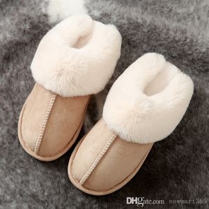 Pantofole in cotone da donna 2021 Autunno Inverno Amanti della casa Calda pantofola in peluche