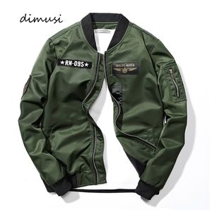 Dimusi Męskie Kurtki Bombowiec Dorywczo Outwear Windbreaker Płaszcze Moda Hip Hop Męskie Slim Pilot Baseball Odzież 211126