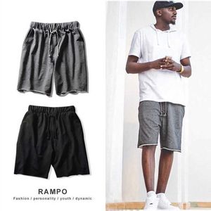 Verão novo estilo japonês retro cor sólida homens fino shorts esportes e lazer hip-hop homens calças de cinco pontos x0705