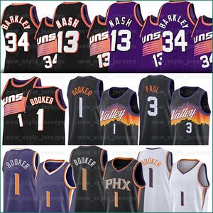 1 Devin Chris Booker Paul Basketball Jerseys 34 Charles13 Steve Barkley Nash NCAA Retro Stitched Jersey X2