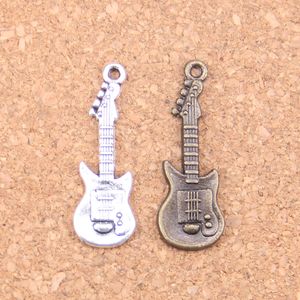 71pcs Antique Silver Bronze Plated electic guitar Charms Pendant DIY Necklace Bracelet Bangle Findings 35*12mm