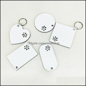 Wydarzenie Świąteczne Dostawy Home GardenPuppy Brelok Party Favor Sublimation MDF Brelok Dla Kobiet Paw Drukuj Drewniane Breloczki Kreatywny Dog Tag