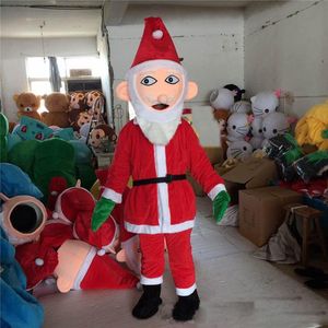 Halloween Santa Claus Mascot Kostym Hög kvalitet Skräddarsy Cartoon Plush Anime Tema Karaktär Vuxen Storlek Jul Fancy Party Dress