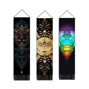 Tapissries Chakra Tapestry Boho Hanging Banner Room Decor Wall Sign Bohemian Style Decoration Home Gift