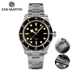 San Martin Luxury Men Watch 40mm Diver BB58 Vintage Automatic Business Wristwatches Female End Links Sapphire 20 Bar Retro Clock 220122