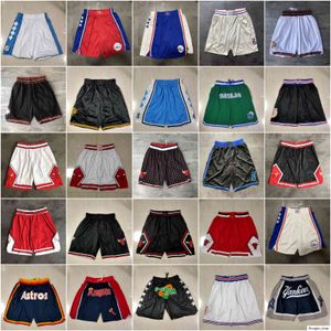 2021 Pantaloncini da basket della squadra Just Don Mesh City Versione Pantaloncini sportivi Pantaloni hip pop con tasca con cerniera Pantaloni sportivi Nero Blu Rosso Verde Uomo