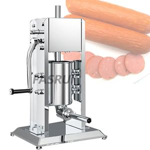 5L Kommersiell vertikal Manuell Hand Crank Sausage Filler Making Machine Meat Sausage Stuffer Maker