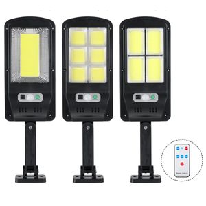 100/120/128 LED Solarbetriebene Wandleuchte mit Bewegungsmelder, IP65, drehbare Straßenlaterne + Fernbedienung – 100 LEDs ohne Fernbedienung