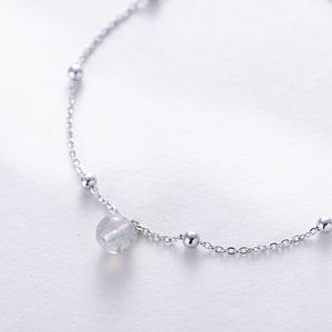 S925 Sterling prata anklet estilo de moda morango cristal estilo jóias estilo