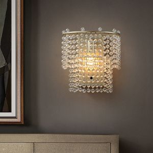 Modern Led Crystal Wall Sconce Chandeliers Light New Cristal Wall Lights Fixtures For Bedroom Living Room Luxury Creative Design Home Lamps