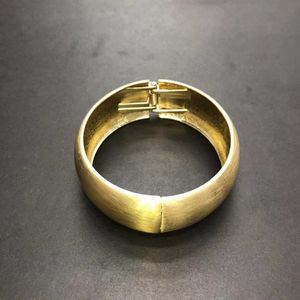 Bangle Wide Frosted Bangles Minimalist Gold Color Bracelets For Women Accessories Fashion Jewellery 2021