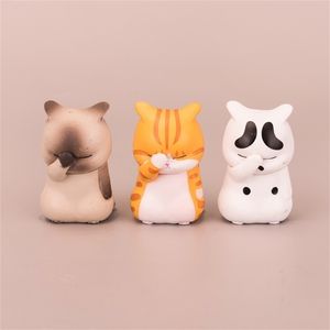 Stile giapponese Cute Cat Ornamenti Kawaii Room Decor Anime Action Figures Doll Miniature Statuette Figurine Decorazione della casa 211108