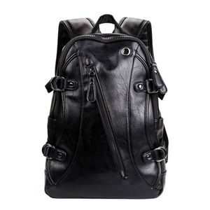 CBJSHO Preppy Style Läder Ryggsäck för Skolan College Brand Vattentät Design Ryggsäck Mens Casual Daypack Mochila Male 210929