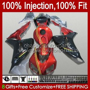 Honda CBR 1000RR 1000 RR CC 2006 2007 Vücut 59NO.93 CBR1000 RR CBR1000-RR 06-07 1000CC CBR1000RR 06 07 OEM Motosiklet Turuncu Siyah Fairing için Enjeksiyon Kalıp Kalıbı