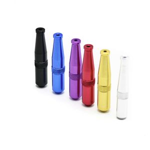 Mini tubos de metal Torpedo Multicolor Bullet Snuff Pot Fumar Titular Titular Acessórios Bom Creative Retail / Atacado Escala Portátil