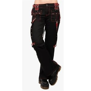 Damskie spodnie Cargo Wysokiej talii Black Streetwear Vintage Punk Goth Women Summer Casual Długie Spodnie Joggers D30 211115