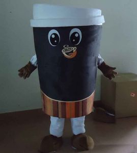 Alta qualidade xícara de café mascote traje halloween natal fantasia festa vestido personagem dos desenhos animados terno carnaval unissex adultos roupa