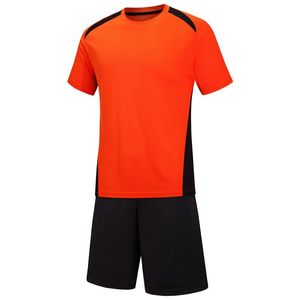Custom Soccer Jersey Sets Heren en Dames Volwassen Oranje Sport Training Aangepaste Voetbal Shirt Team Uniform Jerseys