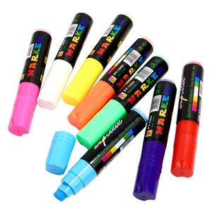 Textmarker, 8 Farben, 10 mm, elektronischer Fluoreszenzstift, Aquarell-Marker, Kunst, Zeichnung, Malerei, Kinder-Briefpapier, buntes Schreibzubehör