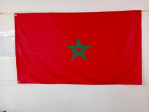 Bandiere moresche della regione del Marocco Striscioni 3'X5'ft Decorazione esterna Poliestere 100D di alta qualità con due occhielli in ottone