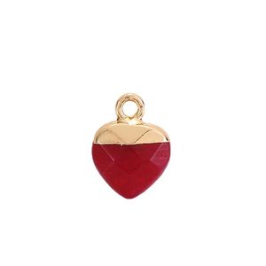 Carina naturale naturale Crystal Crystal Cuore Gold Pendant Collane per uomini Donne amante Coppia Coppia Club decorazioni con catena con catena