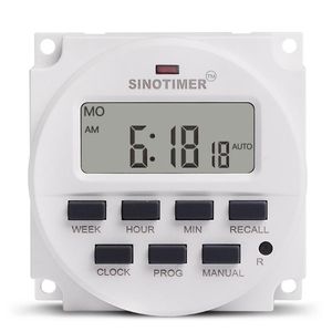 タイマーSinotimer 5V週間7日間プログラム可能なデジタルタイムスイッチリレータイマー制御カウントダウンリコール電源のキャンセル