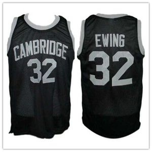 camisa de basquete masculina Patrick Ewing #32 Cambridge High School personaliza qualquer nome e número