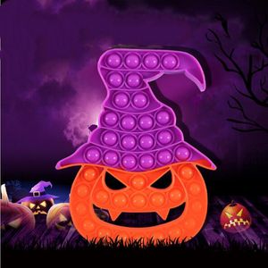 Party Favor Halloween Christmas Popet Silicone Push Bubble Toy Kids Sensory Stress Reliever Children Fidget Toys Gifts
