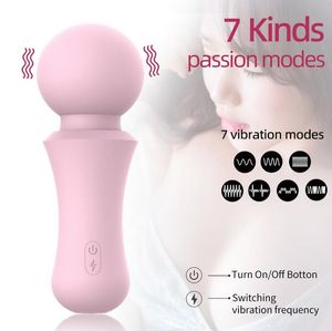 2021 Variável Orissi Sete Freqüência Carregando Dildo Vibrador Vibração AV Stick Adulto Massagem Arma Sexo Brinquedos Feminino Masturbação
