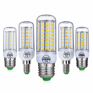 LED-lampa E27 220V Lampara E14 Cornlödlampa GU10 LED-lampor B22 24 36 48 56 69 72LEDS G9 Candle Light 5730SMD Hem Ljus Bombillas D2.0