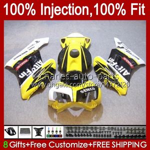 OEM Łamyki dla Honda CBR 1000 CBR1000 RR CC 04-05 CBR 52NO.158 CBR 1000RR 1000CC CBR1000RR Yellow BLK 04 05 CBR-1000 2004 2005 Wtrysk