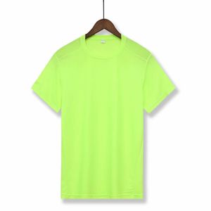 Fluorescerande Running Jerseys Outdoors Quick Tork Andningsbar Fitness T-shirt Utbildning Kläder Gym Soccer Jersey Sports T Shirts Toppar