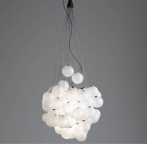Modern bubbla boll ljuskronor lampa konst dekor glas chanddelier ljus fixtur matsal / vardagsrum suspension LED lampa