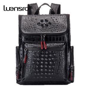 Genuine Leather Men's Backpack Laptop Macho Leather Sacos Daypacks para Trabalho Homem Luxury Designers Mochilas