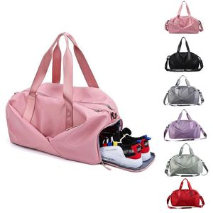 Yoga Mat Fitness Gym Bags Dry Wet Bag Sac De Sport Handbags For Women Men Tas Travel Training Waterproof Pink gymtas pool Q0705