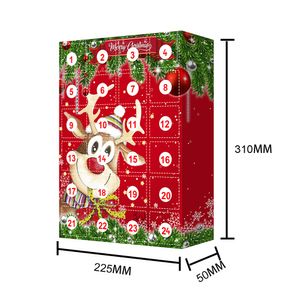 Jul leksak 24 dagar advent kalender nedräkning nyckelring blinda låda xmas träd hängande hängande dekoration barn överraskning gåvor