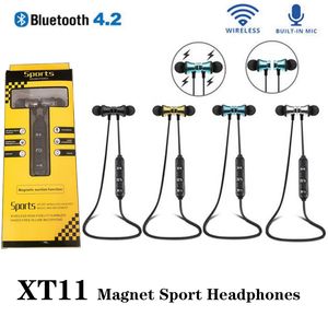 XT11 Kablosuz Bluetooth Kulaklıklar Manyetik Koşu Spor Kulaklık Kulaklık BT 4.2 Mic MP3 Kulaklık Detay Kutusu ile