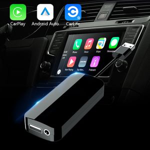 Trådlös CarPlay-dongel för Apple Android Auto Car Navigation Multimedia Player w/Mic Input Mini USB Car Play Stick