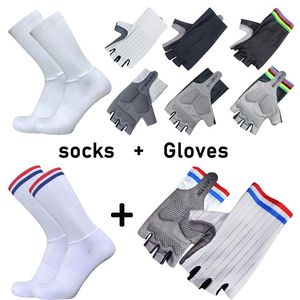 Aero Bike Team Cycling Gloves And Socks Combined Men Women Non-slip Calcetines Ciclismo Guantes