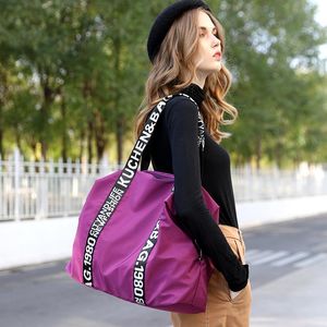 New Black Travel Pink Sequins Shoulder bags Women Handbag Ladies Weekend Portable Duffel Bag Waterproof Wash wallet