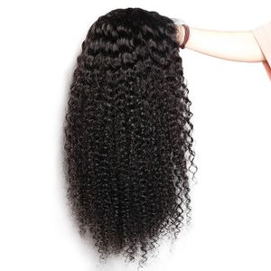 150 Densitet Curly Human Hair Wigs Black Color 360 Glueless Spets Front Wig 24 Inch 13x4 HD Spets Frontal Wigs For Women Water Wave Transparent föregångad