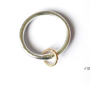 Bracciale in pelle PU Portachiavi Bomboniera Leopardo Cactus Serpente Fenicottero Arcobaleno Stampa fiore sole 81 colori LLF12502