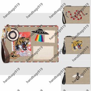 Mulheres Designer Bags Saco De Embreagem Carteira Moda All-Match Embreagens Bolsa Grande Capacidade Envelope Clássico Impresso Zíper Animal Bordado Padrão Bolsas