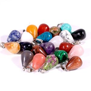Pedra natural cristal diy pingente colares jóias para mulheres homens decoração acessórios de moda com corrente de liga