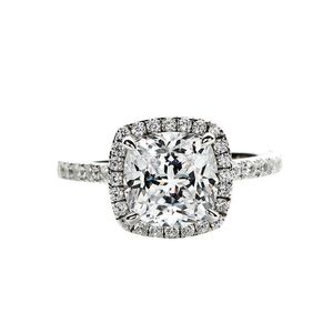 2020 Cushion Cut 3ct Lab Diamant Ring 925 Sterling Silber, Verlobung, Hochzeit Band Ringe für Frauen Männer Moissanit Party Jewelry227v