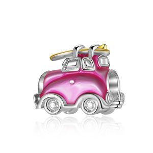 Passend für Pandora-Charm-Armband, Cartoon-Auto-Emaille, europäische Silberperle, Charms, Perlen, DIY, Schlangenkette für Frauen, Armreif, Halskette, Schmuck