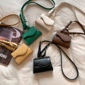 Barn prinsesse handväska höst vinter retro baby flickor tillbehör noll plånbok trend barn solida crossbody väskor kvinna mini handväska f910