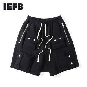 IEFB Streetwear Trójwymiarowy Pocket Work Nosić męskie Spodenki Letnie Trend Hip-Hop Funkcjonalne luźne spodenki dorywczo 210524
